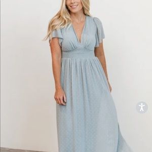 WESLIE SHIMMER DOT MAXI DRESS- BALTIC BORN